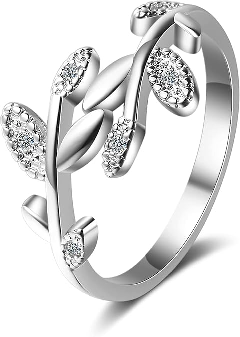 Anello Uomo Regolabile Con Cristallo - Design Aperto, Argento, Ideale Per Matrimoni E Occasioni Speciali - Foto 11