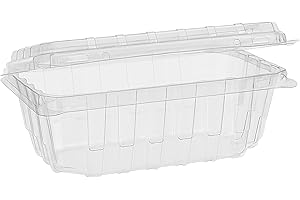 18 oz Clear Clamshell Food Containers with Hinged Lid – 324-Pack Disposable PET Plastic Takeout Boxes for Sandwiches, Salads,