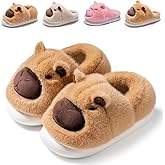 Drecage Slippers for Women and Men Capybara Winter Fuzzy Cozy House Shoes Cute Warm Soft Indoor Bedroom Memory Foam