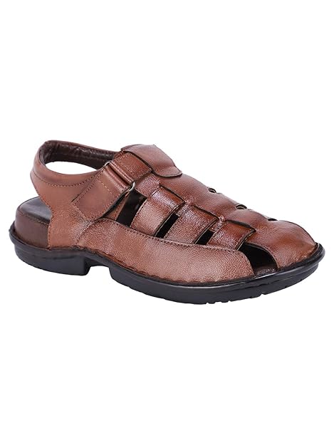 shences brown leather slippers