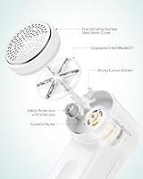 HOMEASY Fabric Shaver Portable Lint Remover 2 Speed 6-Leaf Blades White view 3