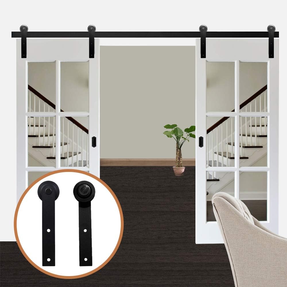LWZH9FT/274cm Sliding Barn Door Hardware Sliding Door Kit Barn Door Kit for Double Door