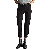 Women's High Rise Tapered Cargo Pants,Cropped Inseam Casual Summer Pants Fit for Work & Sport