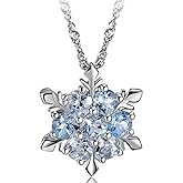 Comelyjewel Stockton Women Necklace Creative Hexagonal Snowflake Shape Crystal Necklace Pendant Women Clavicle Chain Jewelry Accessories