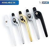 XFORT Cranked Locking Window Handle Polished Brass Right Hand UPVC Replacement view 6