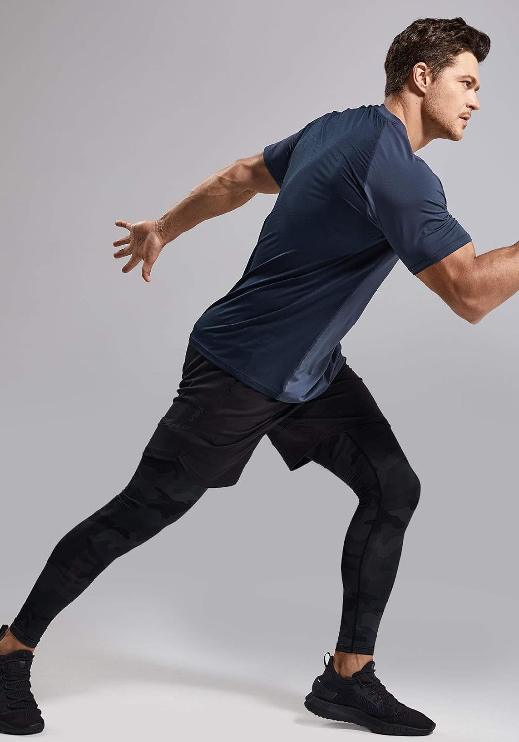 TSLA 1, 2 or 3 Pack Men's UPF 50+ Compression Pants, UV/SPF Running Tights, Workout Leggings, Cool Dry Yoga Gym Clothes : Clothing