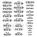 Kitchen Food Organization Clear Gloss Labels (Set of 30, Basics-Title Only)