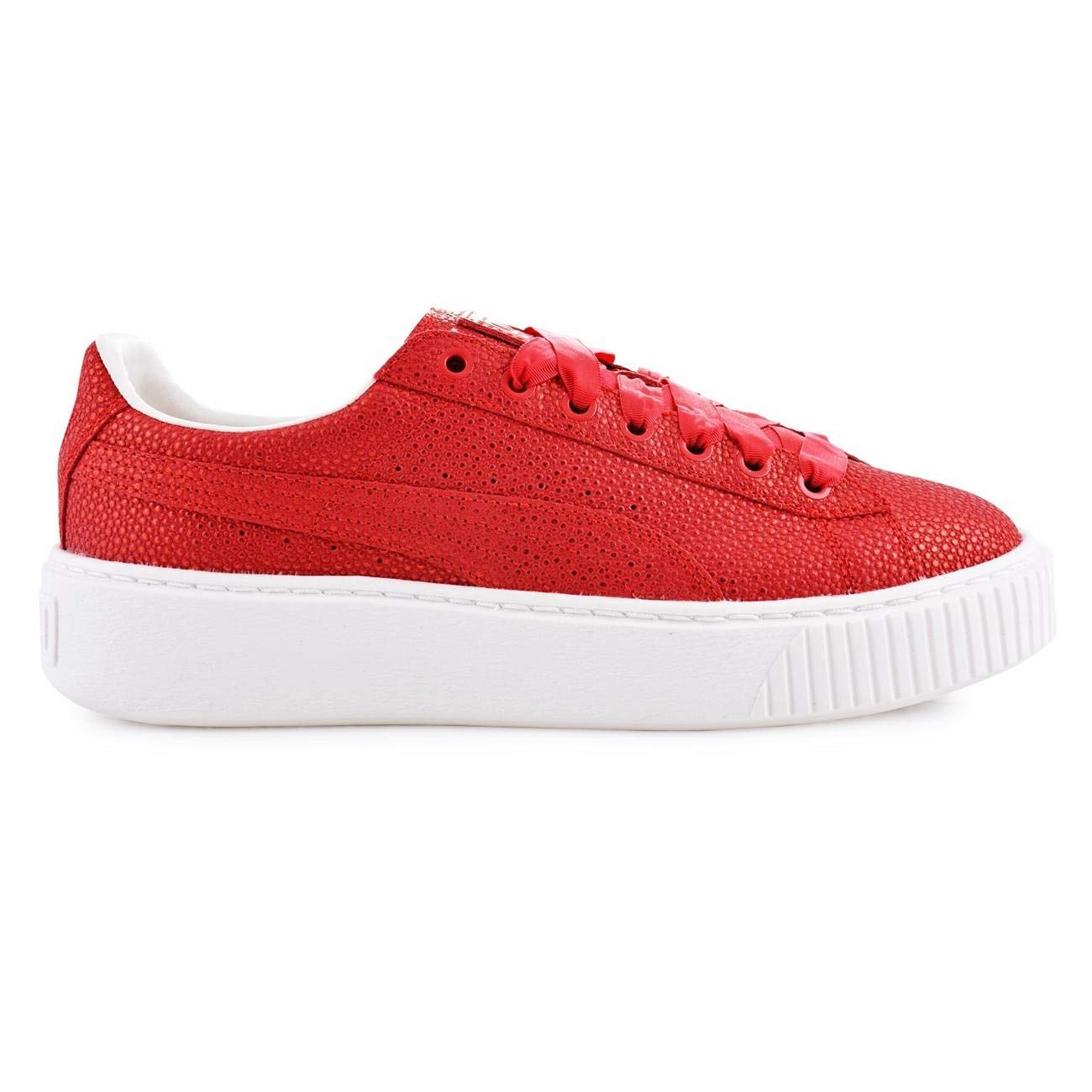 puma basket platform red
