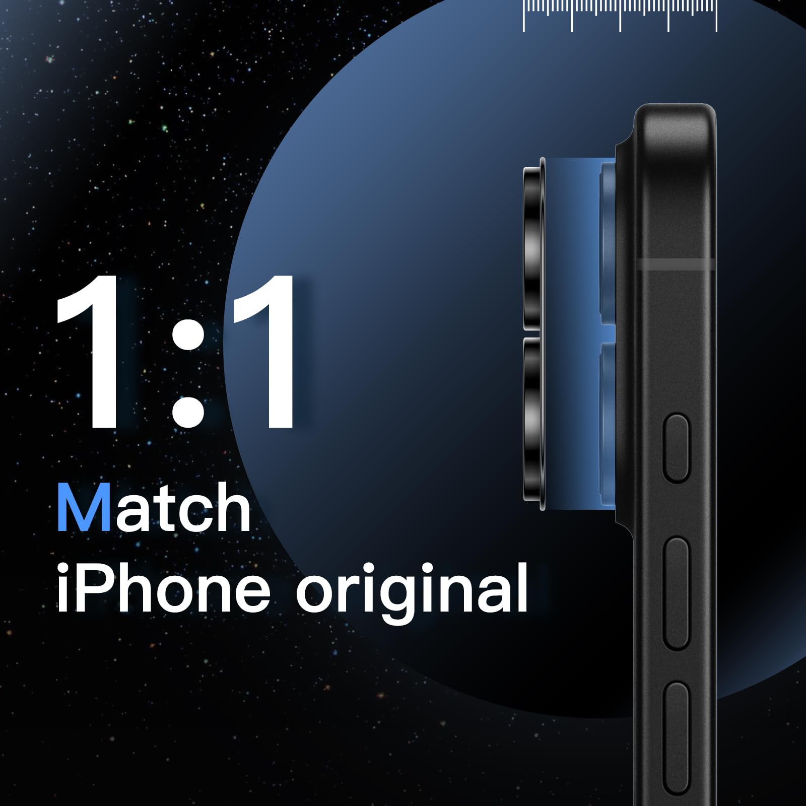 JETech Camera Lens Protector for iPhone 17 6.3-Inch, Full Coverage Cover, 1-Pack