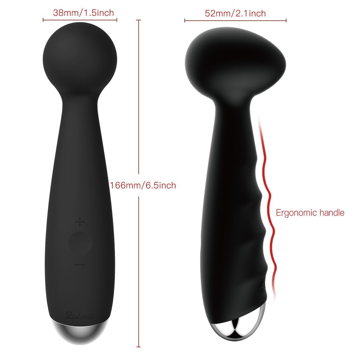 Ridmii Roxy Powerful Wand Massager Wireless Waterproof Rechargeable Personal Body Massager Handheld with Multi-speed Vibrations