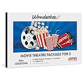 Wonderbox – AMC Movie Theatres® Tickets Package for 2 – 2 Tickets, 2 Drinks,1 Popcorn to Share – Original Gift Idea - Experience Gift - 600 Locations in The US
