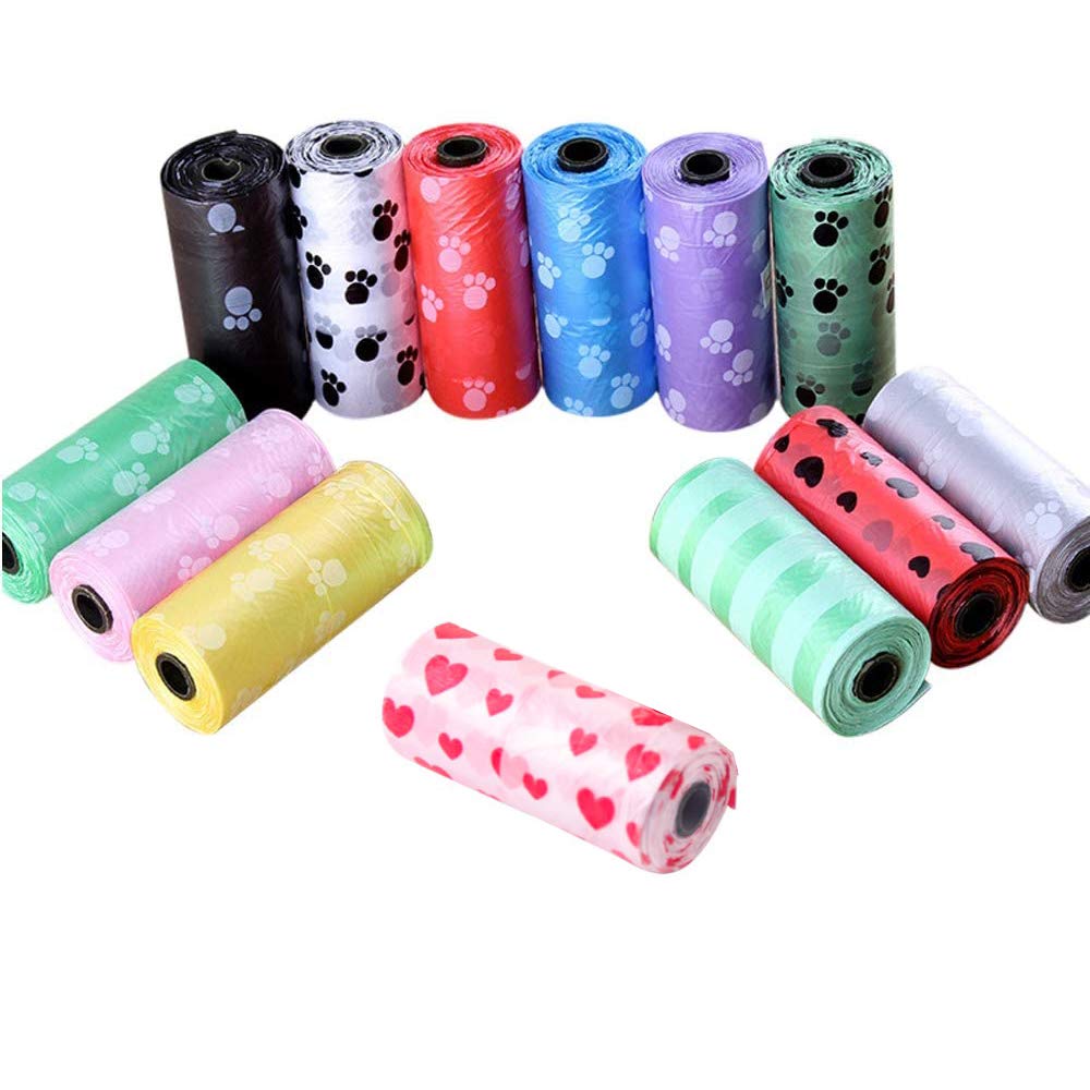 Juliyeh 13Pcs Biodegradable Dog Poop Bags Extra Thick and Strong Leak Proof Biodegradable Poop Bags for Dogs Unscented Waste Bag 195 Counts