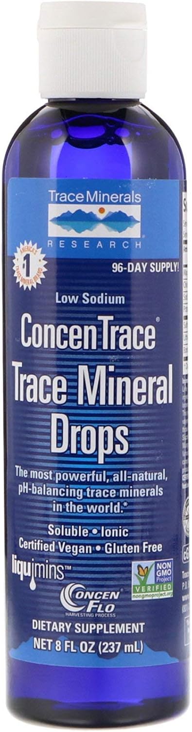 Trace Minerals Research Low Sodium ConcenTrace Trace Mineral Drops - 8 fl oz: Health & Personal Care