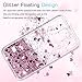 LeYi for Galaxy S5 Case with Tempered Glass Screen Protector [2 Pack] for Girls Women, Bling Shiny Glitter Moving Quicksand Liquid Clear TPU Protective Phone Case for Samsung Galaxy S5 Rose Gold