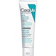 CeraVe 4% Benzoyl Peroxide Acne Treatment Foaming Cleanser Face & Body Wash, with Hyaluronic Acid and Niacinamide. Helps Clea