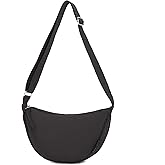BESMART Small Nylon Crescent Crossbody Bag for Women Men Trendy, Waterproof Crescent Sling, Lightweight Travel Purses