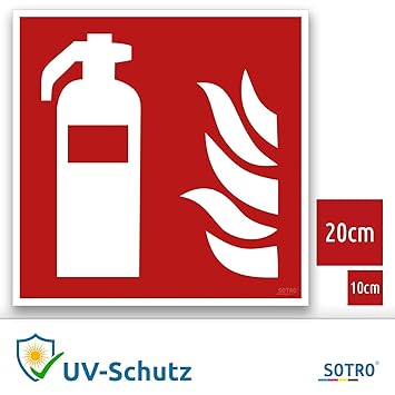 Feuerloscher Aufkleber Schild Sticker Brandschutzzeichen Schild