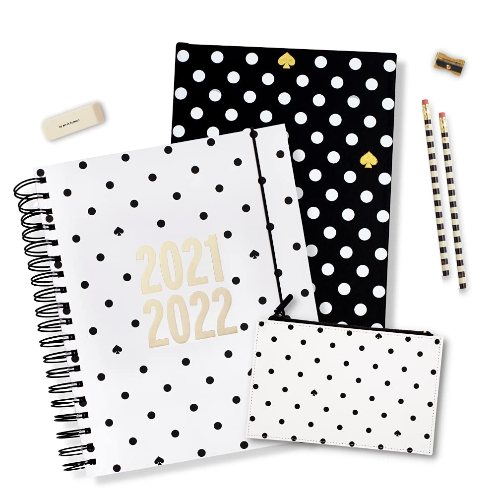 Kate Spade New York Black and White Journal Notebook, 8.25