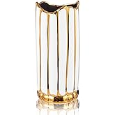 White Ceramic Flower Vase, Modern Home Decor, Large for Pampas Grass