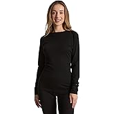 woolcano Women's 100% Merino Wool Base Layer Tops Lightweight Long Sleeve Active Base Layer