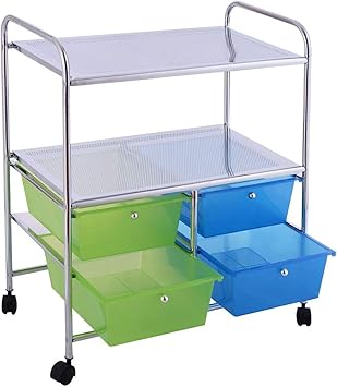 Amazon Com Heize Best Price 4 Drawers Rolling Storage Cart Bins