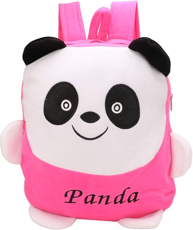 PRACHI TOYS Panda Printed School Bag for Baby Boys and Girls (Pink)