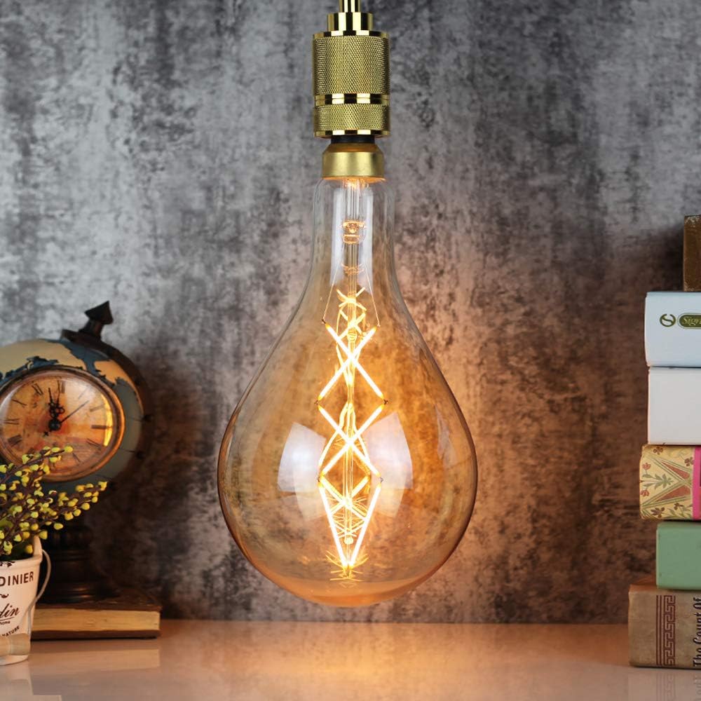 Große Edison Glühbirne PS52 Keramik A160 LED Filament-Glühbirne dimmbar