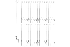 ZOIUT 41 Inches Systems Pig Tail Step-in Fence Post,Electric Fencing Post,Stainless Steel for Fence for Garden and Livestock, Easy to Install and Move