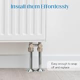 Apragaz 10Pcs Radiator Pipe Covers 15mm x 200mm and 16mm Collars Chrome view 5