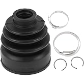 HEROFFIX 1 Set CV Joint Boot Kit for Nissan Versa 2019-2024 for Nissan Kicks 2018-2024 Inner Constant Velocity Joint Boot W/Clamps No.C9741ED50A Black Rubber