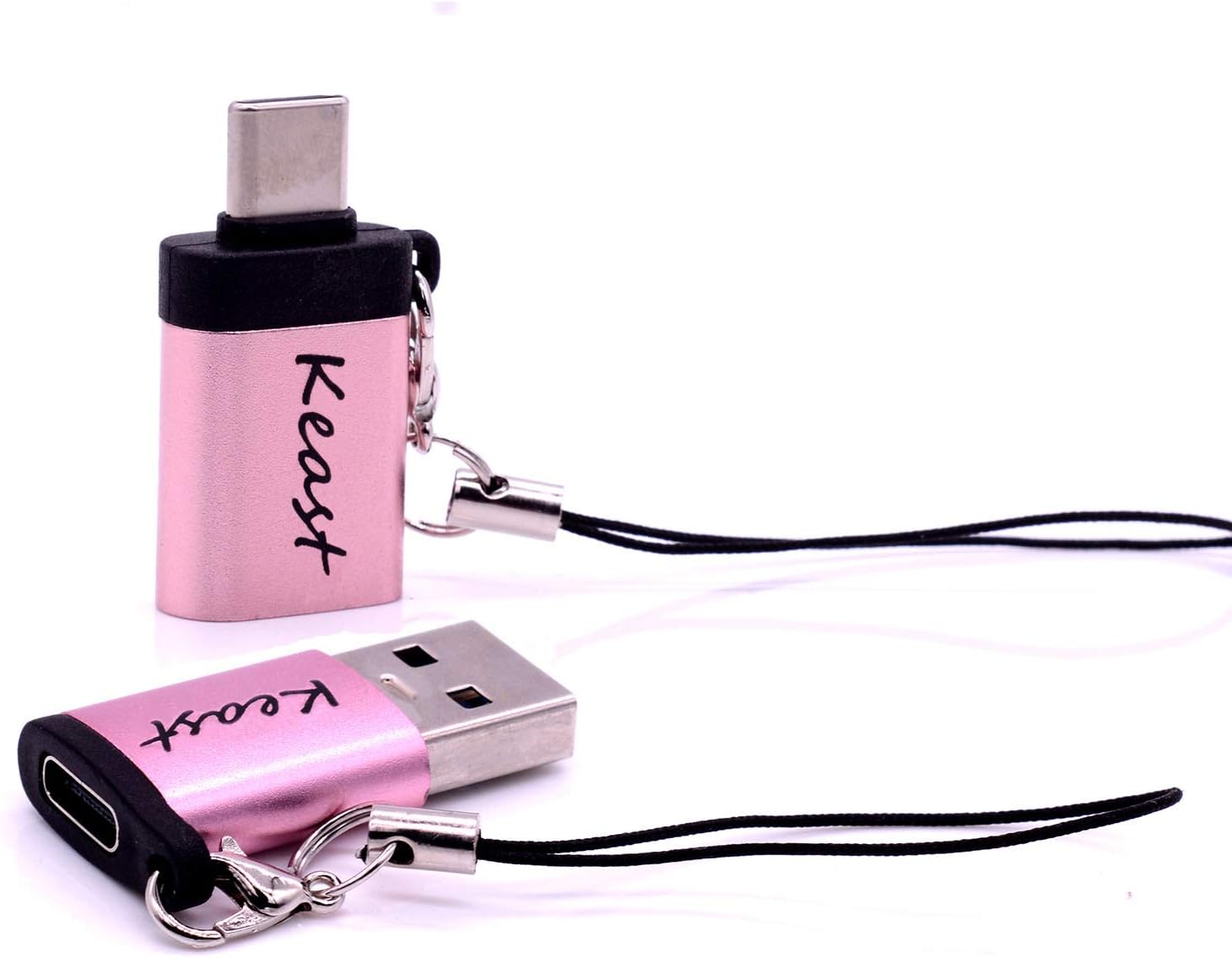 2 Pack Micro USB to USB C Adapter, Type C Female to Micro USB Converter Support Fast Charge, USB