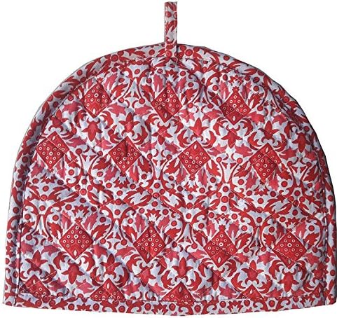 Orange & Red Floral Print Warmer Home Decorative Cotton Creative Tea Cosy Indian Mandala Tea Cozies Tea Pot Cover Ombre Print Tea Cozy
