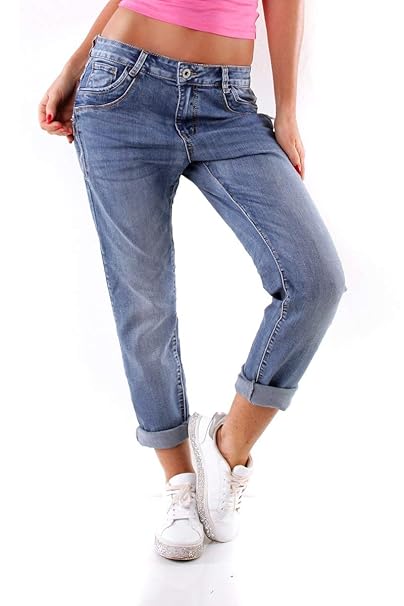 OSAB-Fashion 10334 Damen Jeans Karostar by Lexxury Hose Regularfit Boyfriend Baggy Haremscut