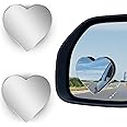 2Pcs Cars Heart Shaped Blind Spot Mirrors Car Side Mirror Blindspot Adjustabe Angle Removable Wide Angle Convex RearView Mirr