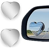 2Pcs Cars Heart Shaped Blind Spot Mirrors Car Side Mirror Blindspot Adjustabe Angle Removable Wide Angle Convex RearView Mirror for Enhanced Safety Universal Fit Stick, Car Accessories for Cars Suvs
