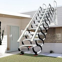 13 Steps Wall-Mounted Folding Stairs, Extra Wider