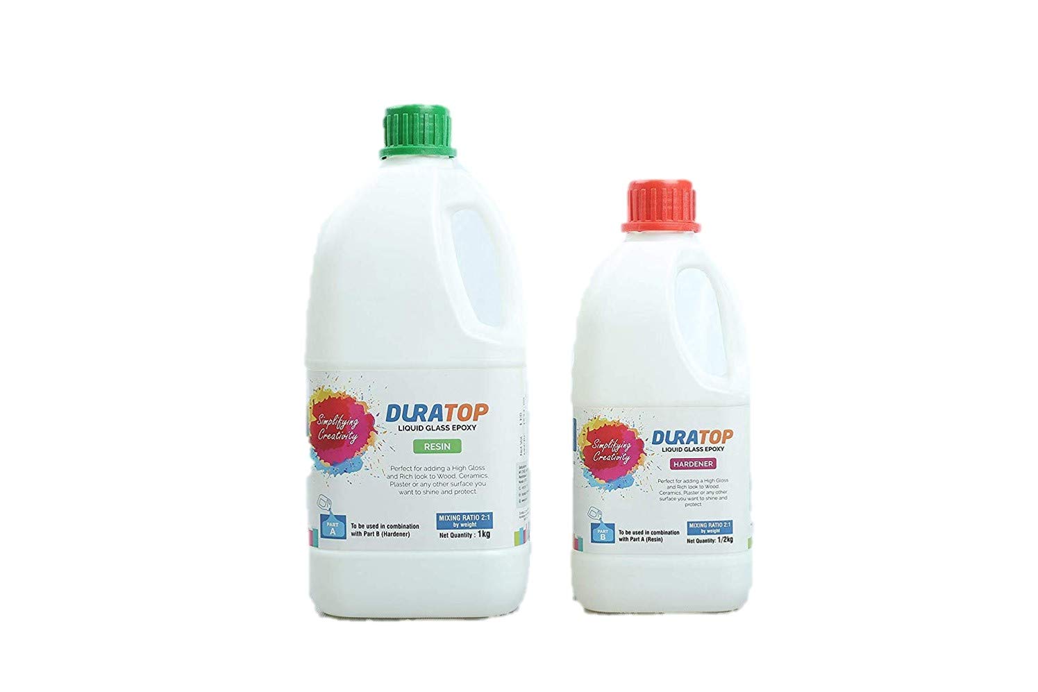 Duratop Countertop Liquid Glass Epoxy Resin 1kg Hardener 1 2 Kg
