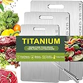 Katuchef Titanium Cutting Board for Kitchen, Pure Katu chef Titanium Cutting Boards, Double Sided Non Toxic Chopping Board for Cutting Meat Vegetable Fruit,Easy to Clean(S+L+XXL）