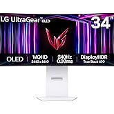 LG Ultragear OLED 34GS95QE-W - 34" Curved Gaming Monitor| White | 21:9 3440 x 1440 / 240Hz / 0.03ms (GtG) / VESA Certified Ad