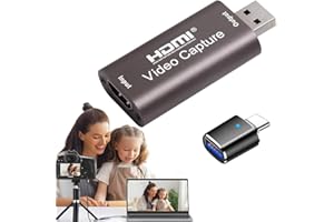 4K HDMI to USB Capture Card, Video Capture Card Device,1080P HD Video Recorder,Game Capture Card for Streaming,Recording,Gami