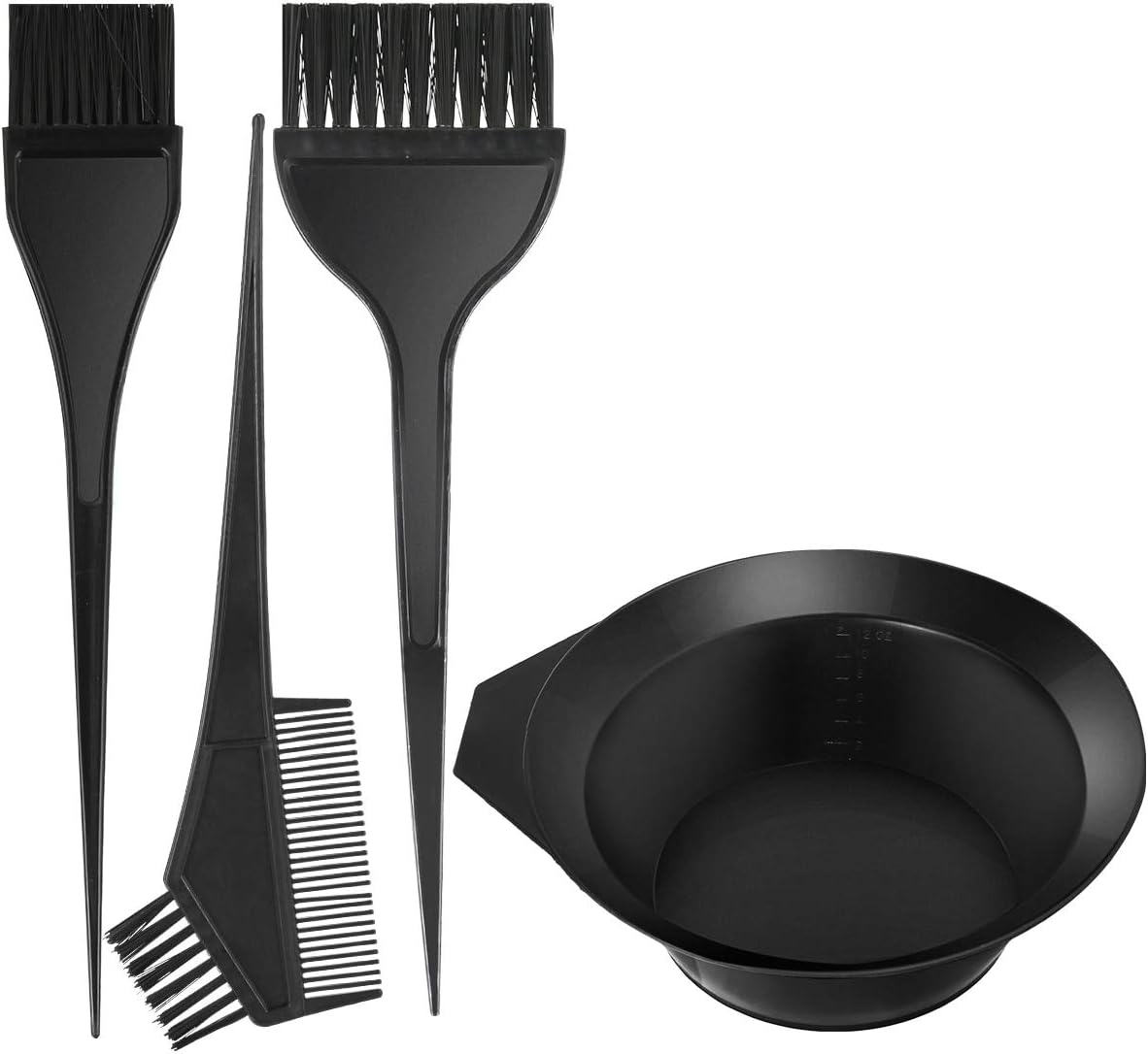 New 4Pcs Hair Coloring Dyeing Set Mixing Bowl Hair Dye Brushes Comb