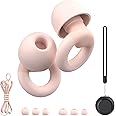 Soft Silicone Earplugs for Sleeping & Noise Reduction - 7 Pairs Ear Tips & One Connection Cord - Reusable Earplugs for Concert, Work & Sound Reduction 25dB-30db