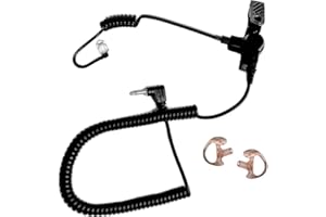 EARPHONE CONNECTION Tactical Ear Gadgets EP1089SC Fox 3.5mm Listen Only Earpiece with Black Acoustic Tube