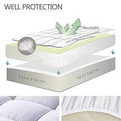 EASELAND Twin Size Mattress Pad Pillow Top Mattress