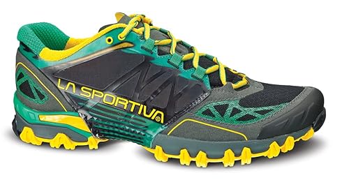 La Sportiva Bushido Mens Trail Running Shoe, Grey Green, in
