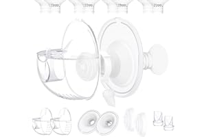 APMOOM Two Complete Sets Compatible with Momcozy M5 Breast Pump Replacement Parts, 24mm Collection Cup and 15/17/19/21mm 8pcs Flange Size Kit for M5 only, not Other Models