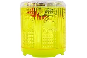 RISOON Solar Strobe Warning Light, with Strong Magnetic Base High Bright LED Flashing 360° Wireless Control Automatically Turn On Waterproof IP65 for Construction, Traffic, Factory, Safety Sign (Yellow)