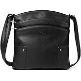 CLUCI Crossbody Bags for Women Leather Purse Travel Vacation Triple Pockets Vintage Handbags Shoulder Bags