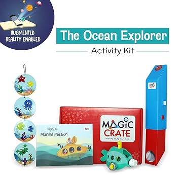 Magic Crate Augmented Reality Enabled Activity Kit for 6+ Year-olds: The Ocean Explorer ( Contains 3 Activities and 1 Storybook)