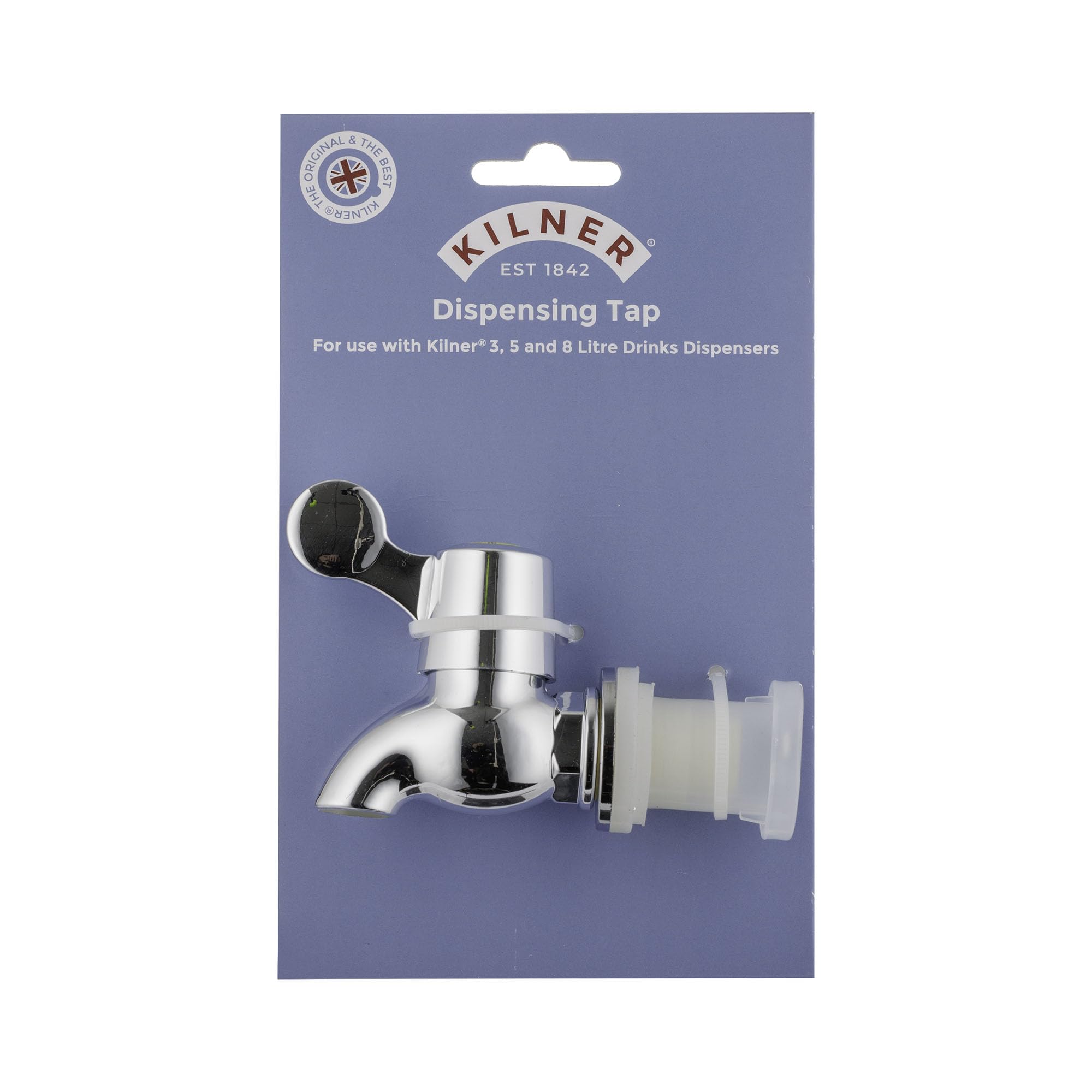 Kilner Replacement Tap for Drinks Dispensers Drip-Free Design with Leak-Proof Silicone Washers Fits 3 L, 5 L and 8 Litre Dispensers Easy to Install and Clean — image 1